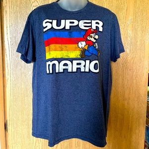 Girl or Boy Blue Super Mario T-Shirt Size Large